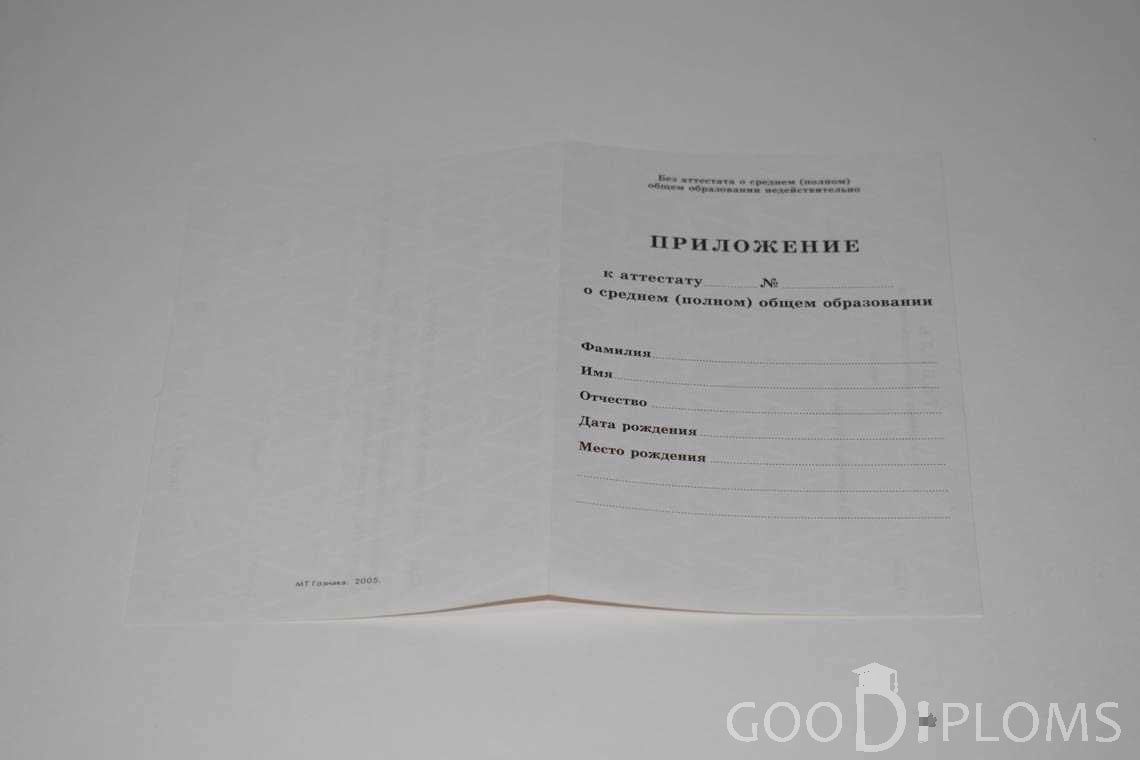 Приложение к Аттестату За 11 Класс период выдачи 1994-2007 -  Полтаву