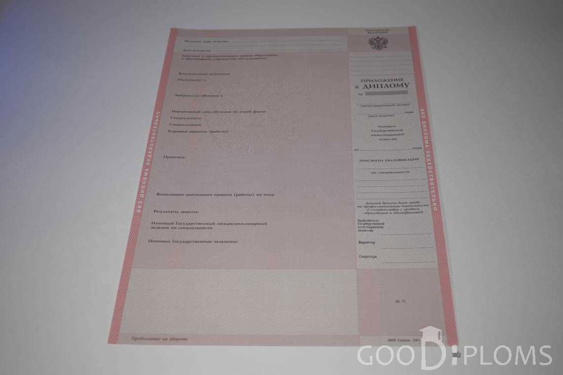 Приложение к Диплому Техникума с Отличием в период c 1997 по 2002 год - Полтаву