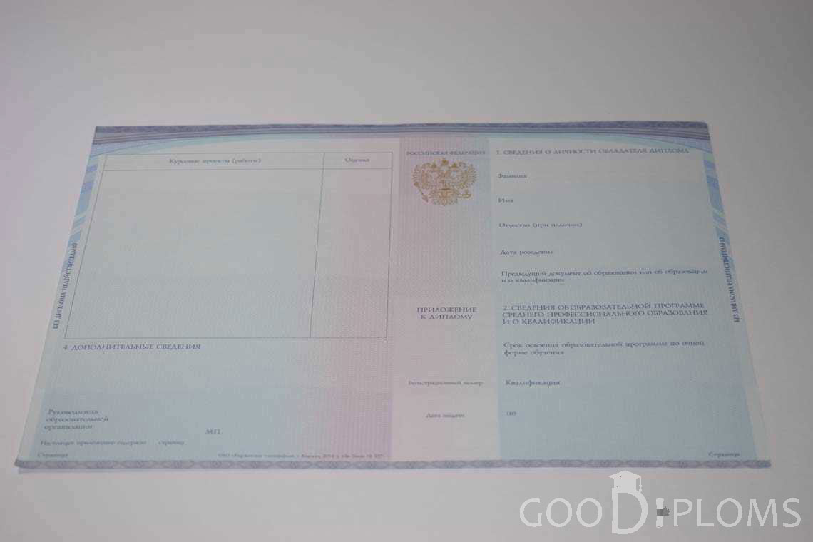 Приложение к Диплому Техникума с Отличием в период c 2014 по 2025 год - Полтаву