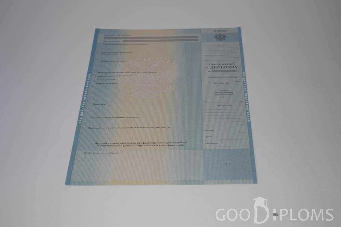 Приложение к Диплому о Высшем Образовании с Отличием - Полтаву