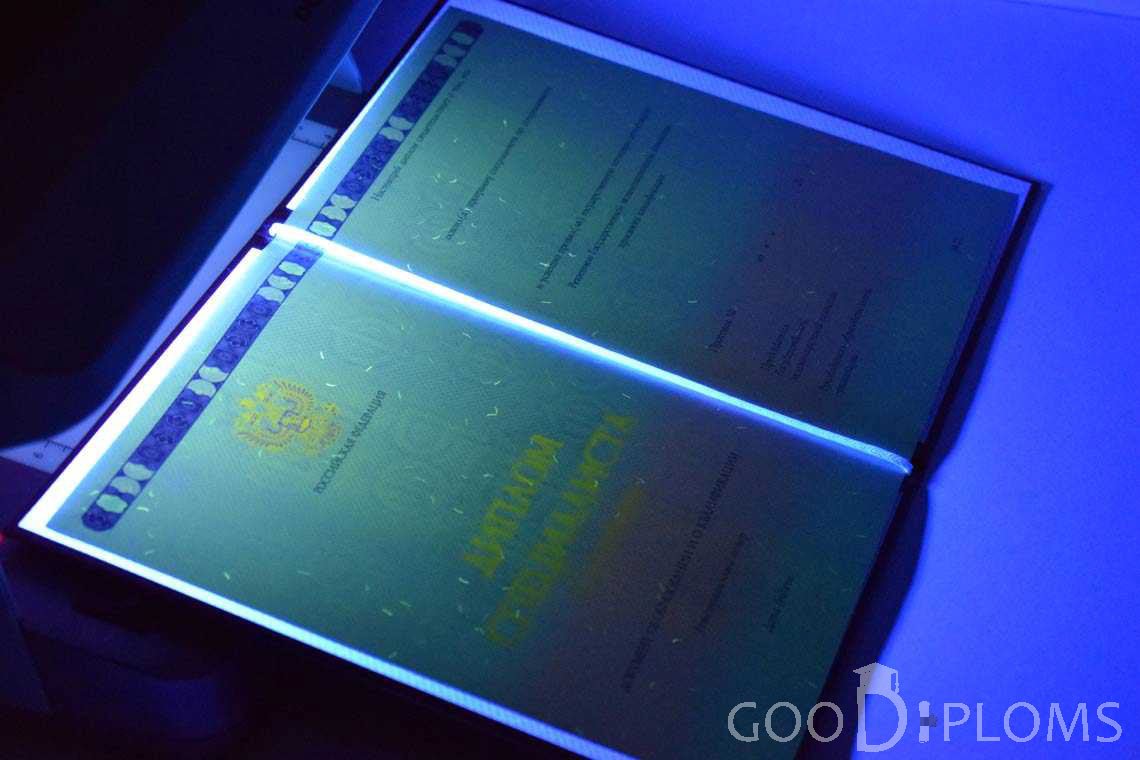 Бланк Диплома о Высшем Образовании с Отличием в Ультрафиолете - Полтаву